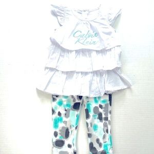 NWT Calvin Klein 2 Piece Infant Set, Size 12 Months